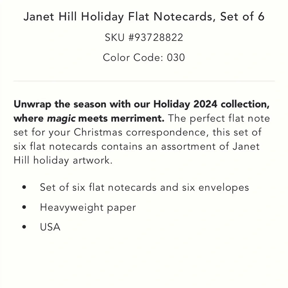 Anthropologie Holiday‎ Notecards - Festive Red and Green Set